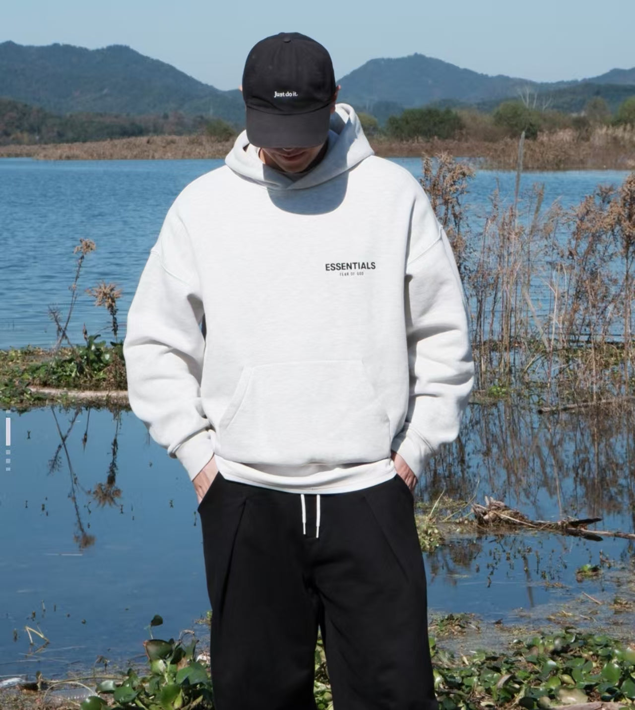 Fear of God Essentials Hoodie Dark Oatmeal SS22