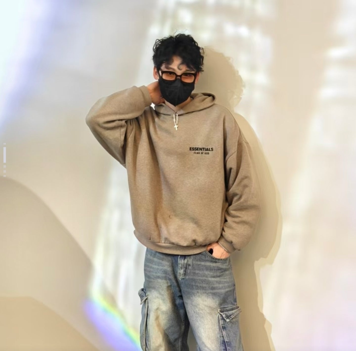 Fear of God Essentials Hoodie Dark Oatmeal SS22