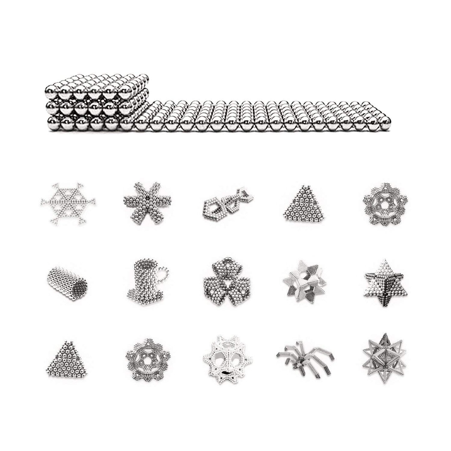 Magnetic Balls 5MM 216PCS! , Upgrade Multiple Shapes Desk Toys Putty Slime16+