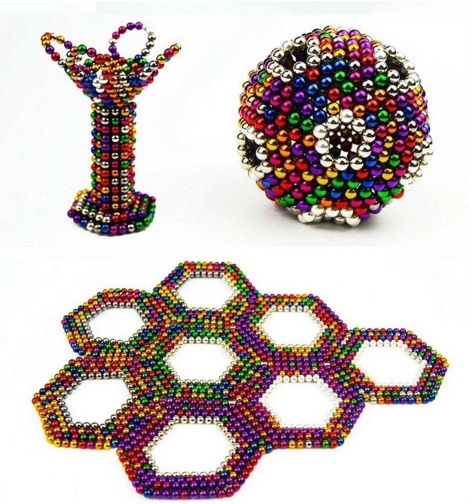 Magnetic Balls 5MM 216PCS! , Upgrade Multiple Shapes Desk Toys Putty Slime16+
