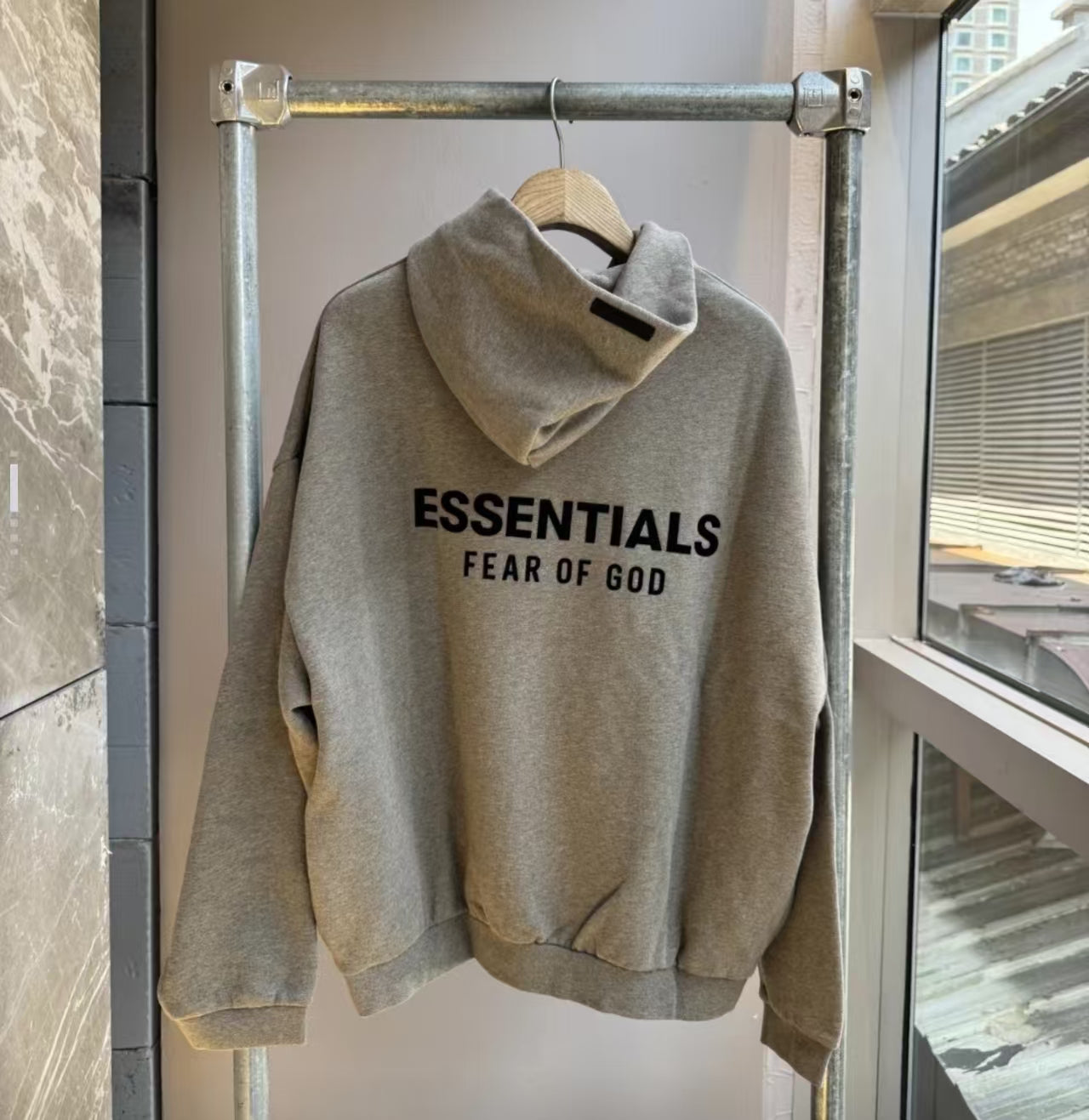 Fear of God Essentials Hoodie Dark Oatmeal SS22