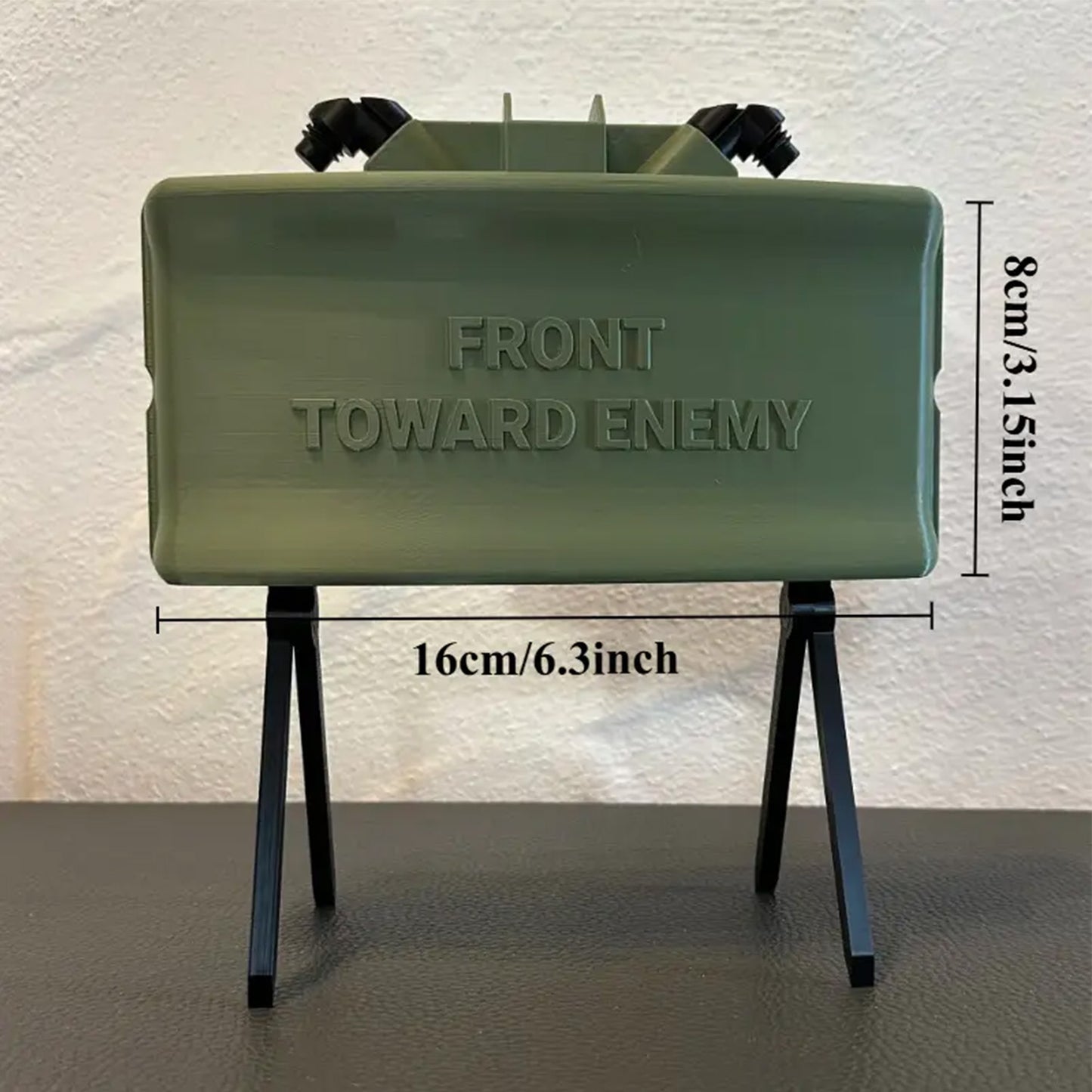 actoper 3D Print M18A1 Claymore Mine 【TOY】 Model Real Size 1:1 - Scale Precision Replica, Highly Detailed Static Display Collectible, Military Theme Decor for Enthusiasts & Hobbyists, Ideal Gift (1:1 Version)